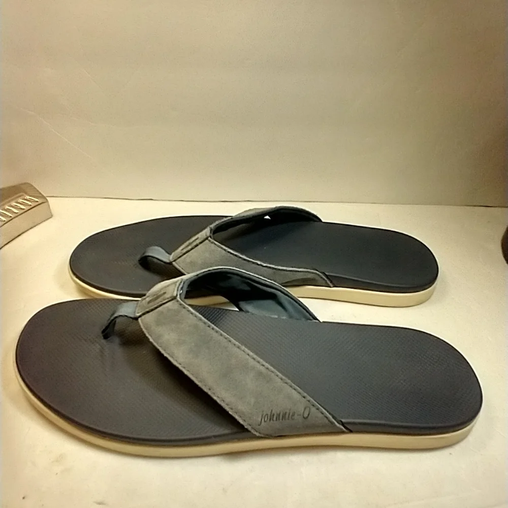 Johnnie-O Dockside Blue Flip Flops Sandals Men's sz 13M.